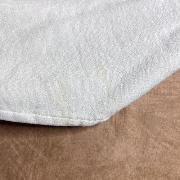 Vintage 80s Fruit of the Loom Tech Sweatshirt White Pullover Striped Men's XL - Picture 10 of 10